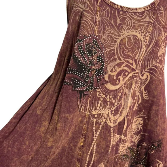 T-Party y2K vintage raceback midi dress size small crystal embellishment - Picture 6 of 9